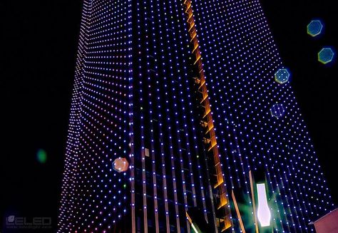 Lighting Office, Dmx Lighting, Facade Lighting, Outdoor Landscape Lighting, Office Tower, Point Light, Outdoor Landscape, Light Building, Linear Lighting