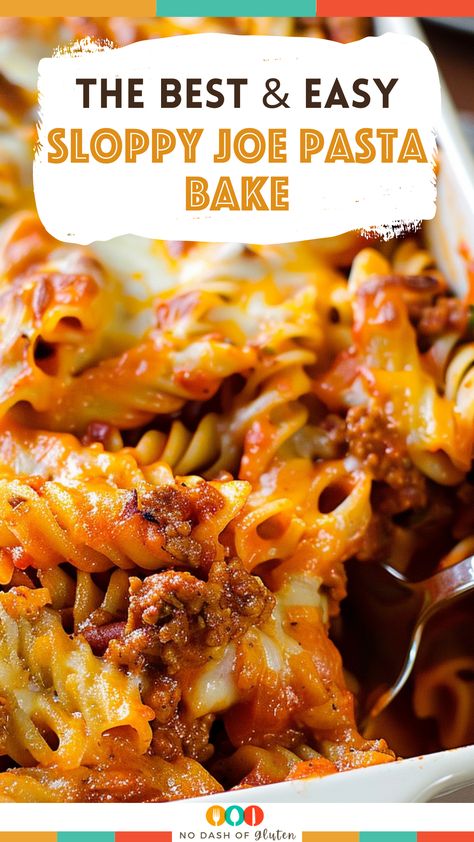 Easy Sloppy Joe Pasta Bake Sloppy Joe Pasta Bake, Meals With Sloppy Joe Meat, Sloppy Joe Leftovers, Sloppy Joe Mac And Cheese Casserole, Sloppy Joe Pasta Recipe, What Can I Do With Left Over Sloppy Joe, Sloppy Joe Casserole Pasta, Leftover Sloppy Joe Recipes, Sloppy Joe Leftover Ideas