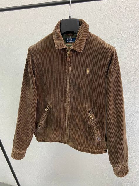 Ralph Lauren Vintage Polo Ralph Lauren Corduroy Harrington Jacket | Grailed Ralph Lauren Western Style Men, Vintage Ralph Lauren Aesthetic Men, Ralph Lauren Vintage Jacket, Vintage Ralph Lauren Men, Harrington Jacket Outfit, Thrift Jacket, Corduroy Clothing, Ralph Lauren Leather Jacket, Ralph Lauren Denim Jacket