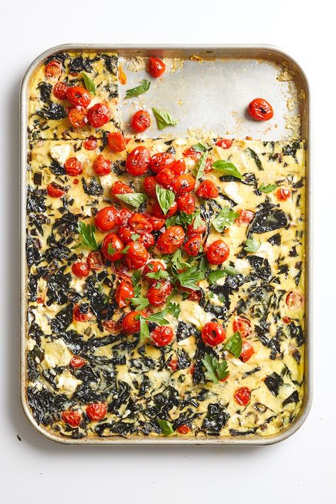 The Inspired Home: Ideas & Resources for Your Housewares Passion | The Inspired Home Mediterranean Breakfast Recipes, Feta Frittata, Mediterranean Breakfast, Veggie Frittata, Vegetable Frittata, Light Dinner Recipes, Breakfast For A Crowd, Sheet Pan Dinners Recipes, Frittata Recipes