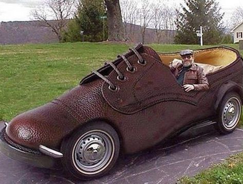 Top 10 Weird and Wacky Cars Shaped Like Shoes Ugg Boots Cheap, Clown Shoes, Weird Cars, Brown Leather Shoes, Yellow Shoes, Walking Boots, Car Videos, Lowrider, Car Humor