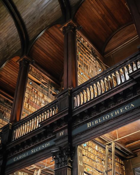 Trinity College Library in Dublin - heaven for any book lover. | Instagram Trinity College Aesthetic, Trinity Dublin, Dublin Library, Book Sketches, Trinity College Library, Trinity College Dublin, College Library, Library Aesthetic, Trinity College