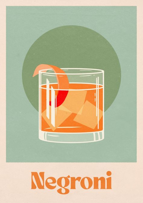 Sipping La Dolce Vita - Home & Giftware Magazine Negroni Print, Negroni Poster, Uni Room, Cocktail Art, Negroni, Aperol Spritz, Gsm Paper, Mojito, A4 Size