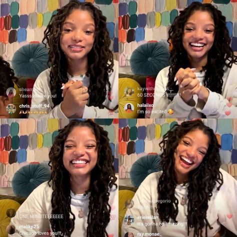 Halle Bailey No Makeup, Halle Bailey Makeup Looks, Halle Bailey Selfie, Halle Bailey Makeup, Halle Bailey Pregnant, Halle Bailey Hairstyles, Braid Styles Black Women, Halle Bailey Icons, Halle Bailey Locs