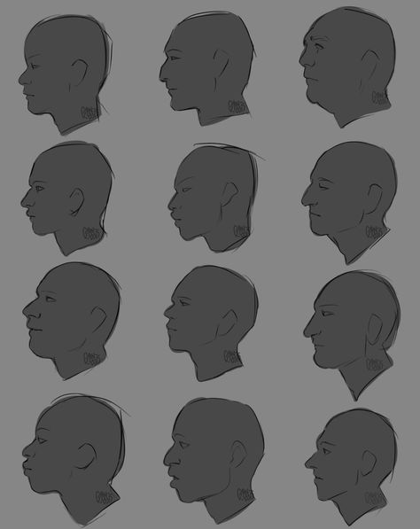 made a bunch of side profiles 4 people to draw over or reference or whatever u wanna do with it 2 help with same face syndrome .... Face Angles Reference Photo, Reference Poses Side Profile, Drawing Reference Poses Face, Drawing Reference Looking Up, Ych Side Profile, How To Avoid Same Face Syndrome Drawing, Side Profile Body Drawing Reference, Head Side Profile, Side View Expressions