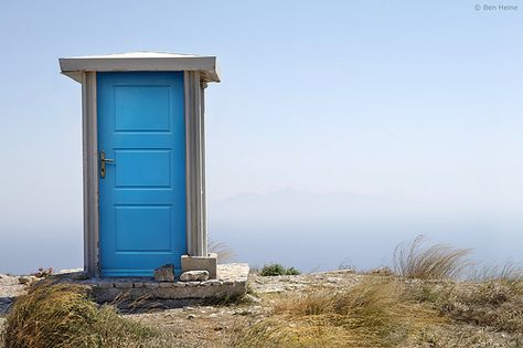 Ben Heine, Serenity Now, Small Toilet, Middle Of Nowhere, Blue Door, Feeling Blue, Door Knockers, World Of Color, Tall Cabinet Storage