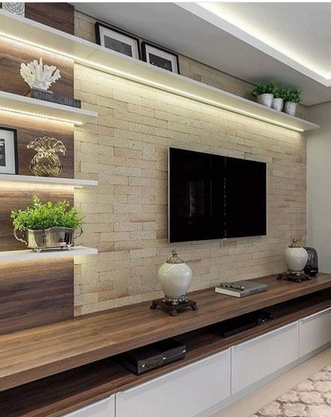 Ruang Tv Modern, टीवी यूनिट डिजाइन, टीवी यूनिट, Tv Kastenwanden, Modern Tv Room, Wall Unit Designs, Tv Unit Decor, Modern Tv Wall Units, Modern Tv Cabinet