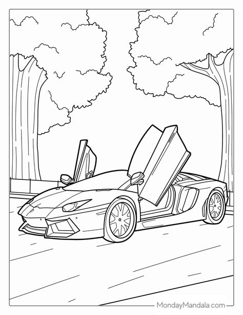 Lamborghini Coloring Pages, 2024 Cars, Alphabet Animals, Cars Coloring, Farm Animal Coloring Pages, Cartoon Coloring, Animals Cartoon, Unicorn Coloring, Astuces Diy