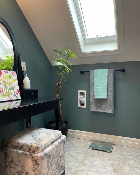 Teal Bathroom Paint, Benjamin Moore Aegean Teal, Contemporary Paint Colors, Teal Painted Furniture, Benjamin Moore Bathroom, Aegean Teal, Teal Paint Colors, Teal Bathroom Ideas, Teal Rooms