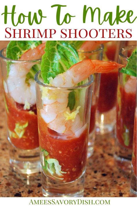 A simple, yet elegant recipe for shrimp shooters with a homemade cocktail sauce that are perfect for your next party or holiday gathering. Shrimp Cocktail Cups, Shrimp Shooters, Easy Shrimp Cocktail, Shrimp Cocktail Appetizers, Shrimp Appetizer Recipes, Recipe For Shrimp, Homemade Cocktail Sauce, Shrimp Appetizer, Cocktail Shrimp Recipes