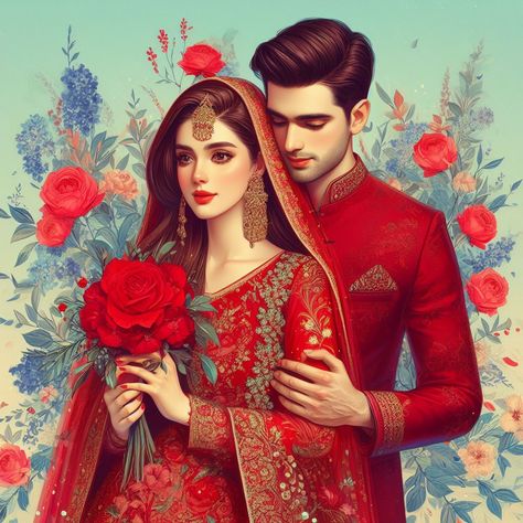 Wedding Couple Cartoon, Wedding Couple Poses Photography, Couple Dp, Best Pose For Photoshoot, Indian Photography, Cute Couple Wallpaper, Love Couple Photo, Cute Couple Cartoon, Photo Pose Style