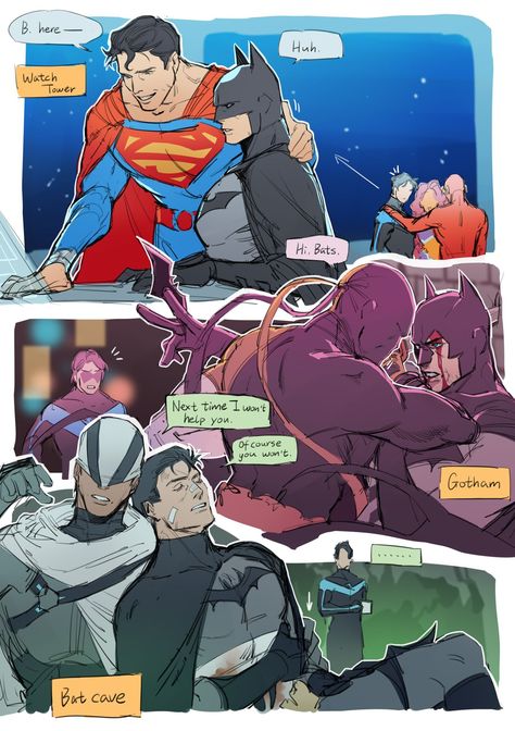 Superbat Fanart Comic, Superwonderbat Fanart, Superbat Fanart Cute, Batman X Y/n, Superbat Fanart Batman And Superman, Superman X Batman Comic, Batman And Superman Fanart, Batman And Superman Ship, Battinson Art