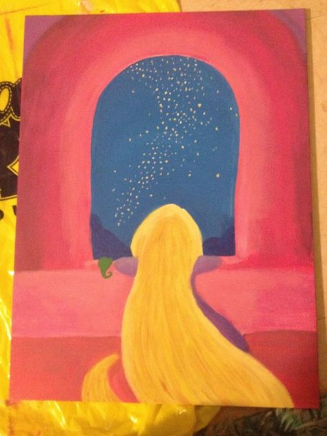 40 Pictures of Cool Disney Painting Ideas 18 Disney Princess Paintings, Disney Canvas Paintings, Tangled Painting, Princess Painting, Disney Canvas Art, Tema Disney, Disney Canvas, Disney Paintings, Beautiful Oil Paintings