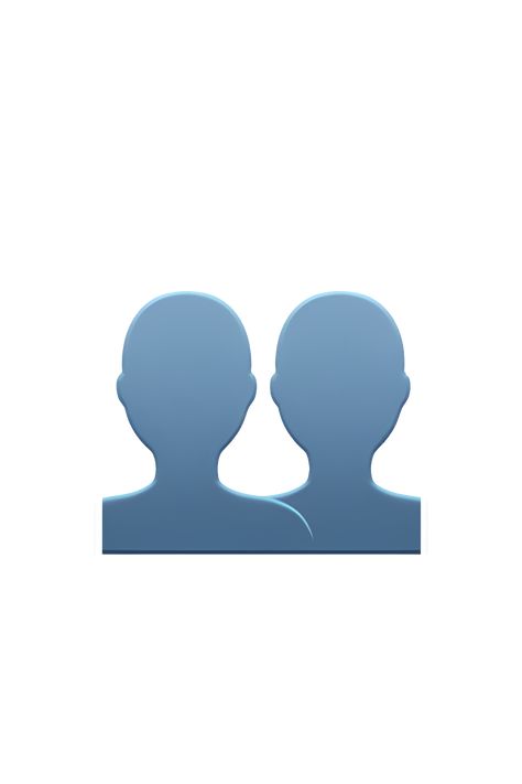 The 👥 Busts in Silhouette emoji depicts two human busts, facing each other, in black silhouette. The busts are typically shown from the shoulders up, with no visible facial features or distinguishing characteristics. The emoji is often used to represent a group of people or a conversation between two individuals. Emot Iphone, Ios Emoji Custom, Ios Custom Emoji, Iphone Emoji Without Background, Ios 8 Emojis, Instagram Emojis, Emoji Ip, Friends Emoji, Emoji People