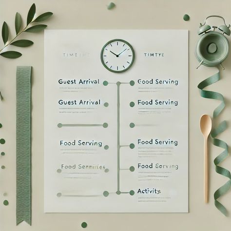 🎉 Expert Party Planning Tip: Make a Timeline! 🎉​​​​​​​​​
Want your party to run smoothly? Create a timeline! 🕒 Whether it's a dinner party or a birthday party, a schedule helps keep things on track. Include key moments like guest arrival, food serving, and activities. 📋 Having a flexible but structured plan ensures you can enjoy the party without stress! 🎈✨

#Timeline #PartyTimeline #Party #PartyPlanning #PartyTips Party Timeline, Make A Timeline, Create A Timeline, Serving Food, Party Planning, Dinner Party, Birthday Party, Track, Key