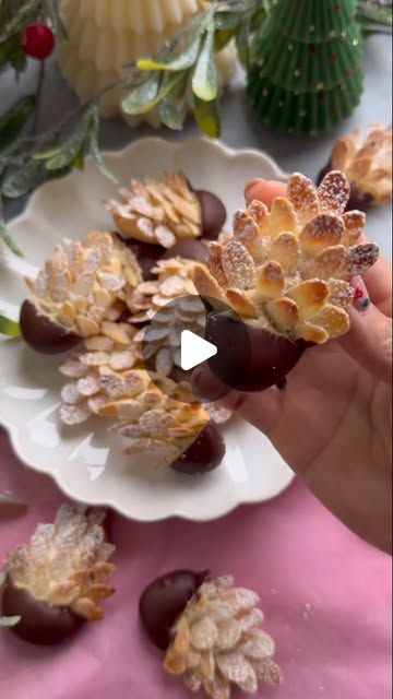 Ali BOUTOUNNOU 💚 on Instagram: "𝗬𝗘𝗦 𝗢𝗥 𝗡𝗢??😍 Festive Pinecone Cookies, 5 Ingredient Holiday Magic 🤤 follow me for more deliciousness 😋 so amazing🥰  Skip the hassle and dive into holiday charm with these 5-ingredient Pinecone Cookies! 🍪✨ Perfectly festive and delightfully simple, they’re a quick-bake treat that mimics the viral pinecone trend without the fuss. With almond goodness, a touch of chocolate, and cozy winter vibes, these cookies are a showstopper for any holiday table. Who’s ready to bake some magic? 🎄❄️ By @ohcakeswinnie ❤️ Who’s ready to dive into this? Don't forget to like share and save 😍❤️
 

⭐ Join me at @pastry_creation_1 for a journey into healthy and straightforward Vegan recipes 🥰

⭐ Know someone who'd adore these recipes? Tag a friend and share the good Pinecone Cookies, Cookies Italian, Cozy Winter Vibes, Homestead Kitchen, Yes Or No, Winter Vibes, 5 Ingredient, No Bake Treats, Holiday Magic