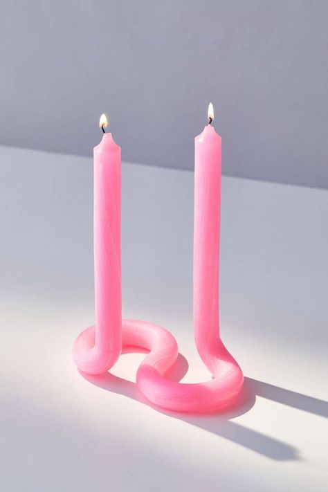 Wiggly Candles, Twisty Candles, Mom Office, Funky Candles, Candle Board, Wax Design, Bendy Candles, Candles Photography, Pastel Room