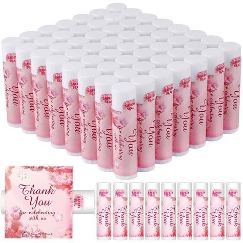 PRICES MAY VARY. Bulk Wedding Favors for Guests: You will get 60 pcs vanilla flavor lip balms, which are designed with delicate patterns and [Thank you for celebrating with us] words. This is a perfect small gift to express your gratitude to guests or friends Suitable Size of Small Thank You Gifts: Our lip balm bulk is approx. 2.64 inches/ 6.7 cm in height, about 0.15 oz. This would be an excellent gift to add to the gift bags or lay on the table for guests to grab Natural Lip Balm: This moistur Blush Pink Wedding Favors, Baby Shower Thank You Gifts For Guests Party Favors, Bridal Shower Thank You Gifts, Anniversary Favors For Guests, Useful Wedding Favors For Guests, Bridal Shower Gifts For Guests, Useful Wedding Favors, Guest Party Favors, Souvenir Baby Shower