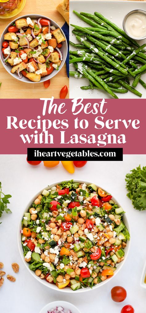 Salad And Lasagna, Salad To Go With Lasagne, Lasagne Side Dishes, Sides With Lasagna, Side Dishes For Lasagna Dinner, What To Serve With Lasagna, Lasagna Sides, Lasagna Side Dishes, Lemon Kale Salad