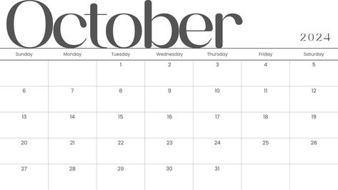 Modern Minimalistic Elegant Monthly Planner October 2023 Calendar – szablony Canva October 2023 Calendar, 2024 Calendar Printable, October Calendar, 2023 Calendar, Photo Collage Maker, Perfect Planner, Calendar Wallpaper, Marketing Logo, 2024 Calendar