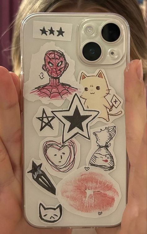 Doodles For Phone Case, Cover Drawing, Phone Cover, Doodles, Pouch, Phone Cases, Collage, Drawings, Pins