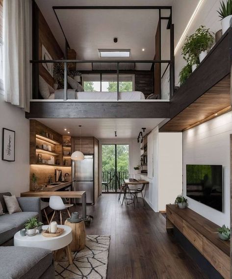 Interior Of Tiny Homes, Tiny Home Interior Ideas, Tiny Home Living Room, Tiny Homes Interior, Minimal Home Design, Tiny Nyc Apartment, Tiny Home Interior, Luxury Tiny House, Tiny Home Plans