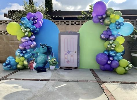 Monster Inc Balloon Decor, Monster Inc Backdrop, Monsters Inc Balloon Decorations, Monsters Inc Balloon Arch, Monsters Inc Balloon Garland, Monsters Inc Birthday Party Ideas Girl, Monster Inc Party Ideas, Monsters Inc Party, Monsters Inc Birthday Party Ideas