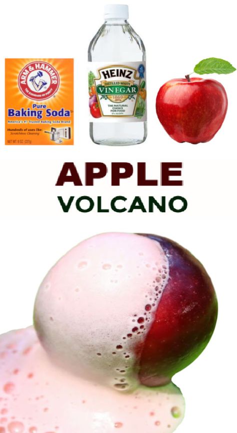 How to make an apple volcano. #applevolcano #applevolcanoexperiment #appleactivitiespreschool #scienceexperimentskids #growingajeweledrose Apple Volcano Experiment, Volcano Experiment For Kids, Volcano For Kids, Apple Science Experiments, Volcano Activities, Preschool Creative Art, Apple Kindergarten, Volcano Experiment, Experiment For Kids