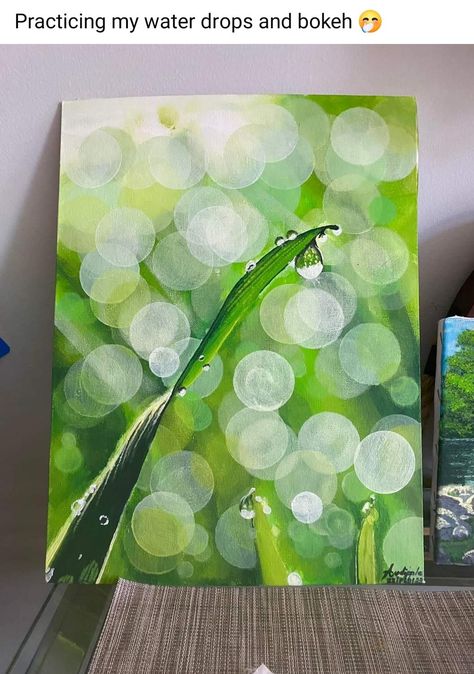 Water Drop Painting, Bokeh Painting, Bokeh Art, Nature Artists, Landscape Art Painting, Painting Art Lesson, Nature Art Painting, Diy Canvas Art Painting, Art Inspiration Painting