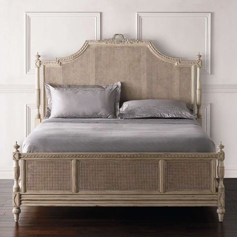 Antique Cane Furniture - Ideas on Foter French Cane Bed, Reka Bentuk Bilik Tidur, Beautiful Bed Designs, Simple Bed Designs, Cane Bed, Country Bedding, French Bed, French Country Bedrooms, Cane Furniture