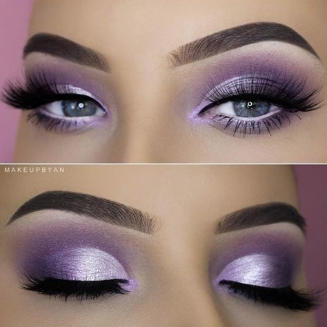 Best Ideas of Makeup for Blue Eyes ★ See more: http://glaminati.com/makeup-for-blue-eyes-ideas/ Lila Makeup, Purple Smokey Eye Makeup, Make Up Designs, Purple Smokey Eye, Purple Eye Makeup, Purple Makeup, Smink Inspiration, Makijaż Smokey Eye, Purple Eyeshadow