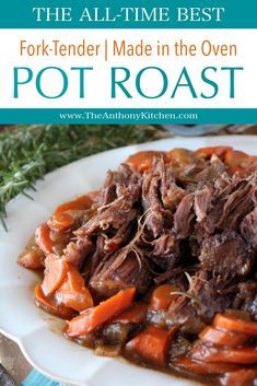 Oven Pot Roast, Easy Comfort Food Dinners, Beef Pot Roast, Roast Beef Recipes, Cooked Carrots, Comfort Food Recipes Dinners, Roast Recipe, Pot Roast Recipes, Easy Comfort Food