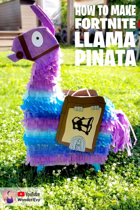 Fortnite Party Games, Fortnite Party Favors, Fortnight Birthday, Fortnite Party Ideas, Llama Pinata, Fortnite Llama, Fort Nite, Fortnite Party, Fortnite Birthday