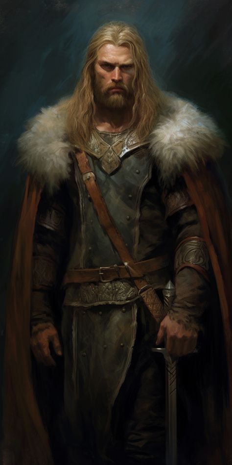 Viking Rpg, Viking Warrior Art, Machado Viking, Male Artworks, Viking Character, Pathfinder Character, Viking Men, Warrior King, World Building