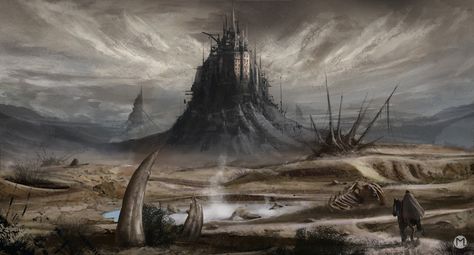 ArtStation - Wasteland, Maxim Lingert Barren Wasteland Concept Art, Metal Apocalypse, Waste Land, Post Apo, Location Inspiration, Conan The Barbarian, Cosmic Horror, Post Apocalypse, Fantasy Art Landscapes