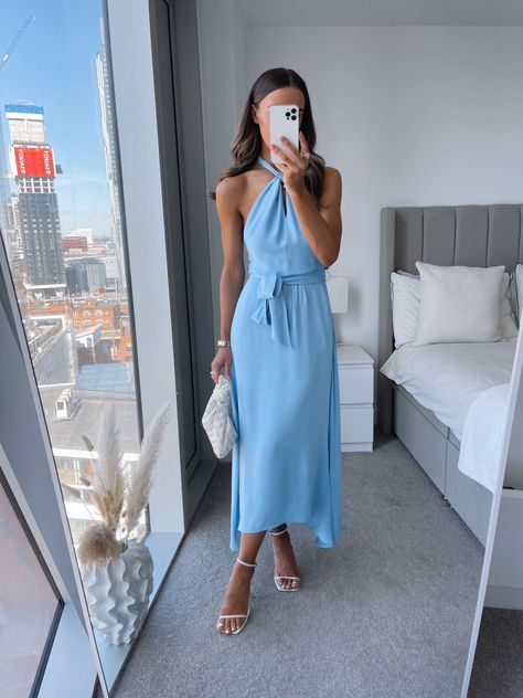 Elegant Dresses For Women Classy, Blue Summer Dress Outfit, Spring Wedding Guest Attire, Shoes For Women 2023, Blue Summer Dresses, Womens Wedding Dresses, Effortlessly Chic Outfits, Guest Attire, African Inspired Fashion