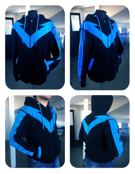 NIGHTWING hoodie by Kairisia on deviantART Nightwing Hoodie, Dc Cartoon, Geeky Clothes, Kid Flash, Elf Makeup, For My Friend, Young Justice, Nightwing, Cartoon Network