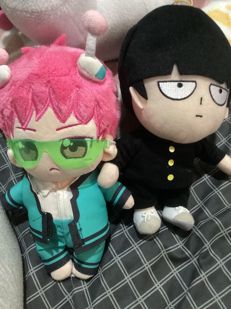 Saiki Plush, Mob Plush, Shigeo Kageyama, Mob 100, Best Crossover, Mob Physco 100, Saiki Kusuo, He Makes Me Happy, Anime Crossover