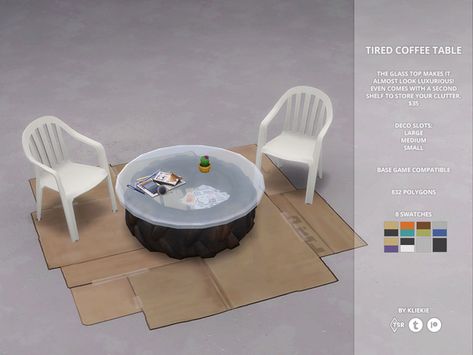 Plastic Garden Chairs, Sims Finds, Pallet Bed Frames, Rags To Riches, Cc Furniture, Sims 4 Bedroom, Plastic Crates, Simple Texture, Sims 4 Cc Furniture