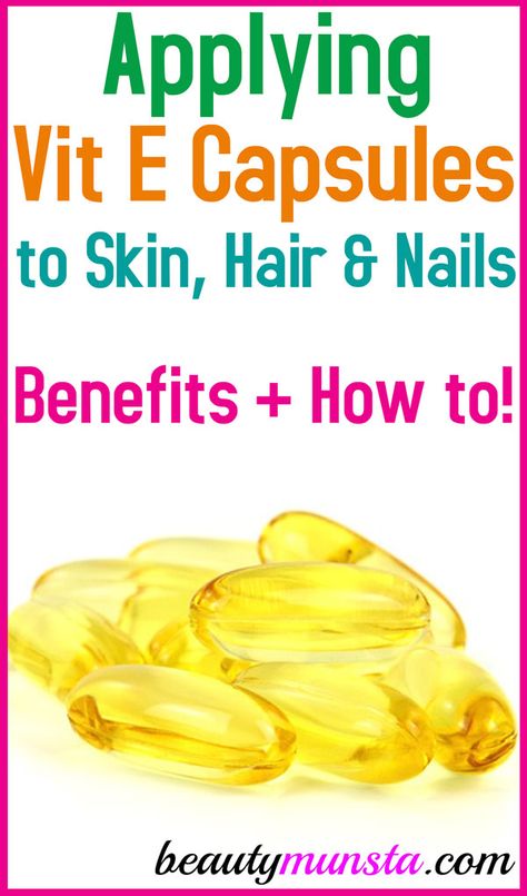 12 Benefits of Applying Vitamin E Capsules for Skin, Hair and Nails - beautymunsta - free natural beauty hacks and more! Centrum Vitamins, Vitamin C For Face, Vitamin C Serum Benefits, Best Hair Vitamins, Vitamin E Hair, Ritual Vitamins, Vitamin C Foods, Benefits Of Vitamin E, Best Prenatal Vitamins