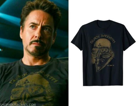 The Avengers: Tony’s Black Sabbath T-Shirt Black Sabbath Shirt Outfit, Black Sabbath Shirt, Black Sabbath T Shirt, Black Sabbath, The Avengers, Tony Stark, Pinterest Board, Shirt Outfit, Avengers