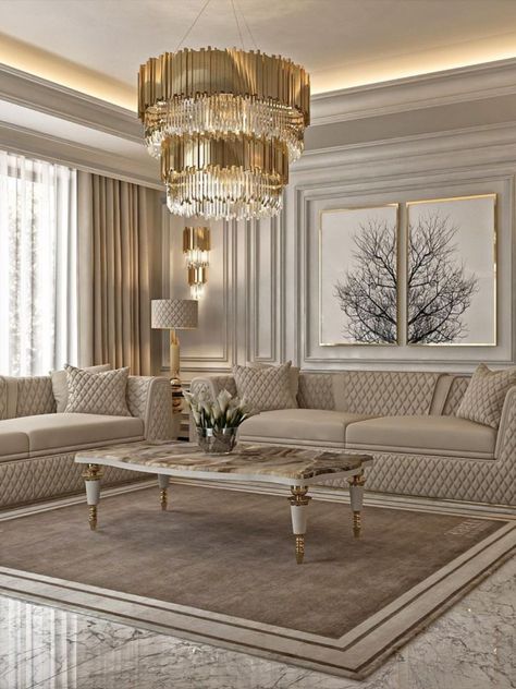 Elegant Living Room Decor, Luxurious Interior Design, Luxury Living Room Design, Living Room Design Decor, Home Design Living Room, Elegant Living Room, Dream House Interior, Living Room Decor Modern, A Living Room