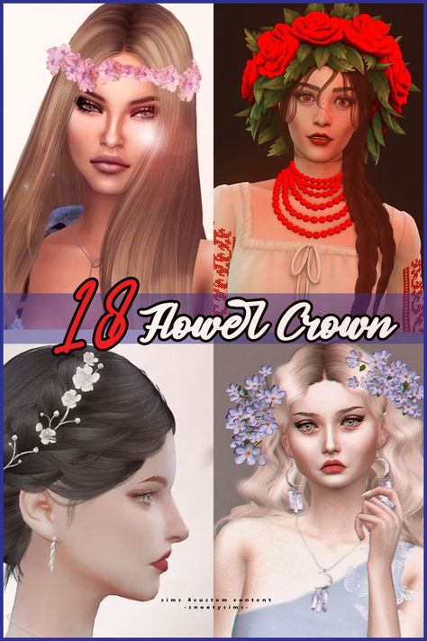 flower crown cc Sims 4 Flower Crown, Flowers In Your Hair, Hair Details, A Hairstyle, Sims 4 Expansions, Best Sims, Sims 4 Mods Clothes, Sims 4 Cas, Sims 4 Cc Finds