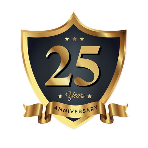 School 25th Anniversary Ideas, 1st Wedding Anniversary Wishes, 25th Anniversary Logo, 25 Years Anniversary, Cs Logo, 25 Anniversary, Fireworks Photography, Anniversary Banner, 25 Year Anniversary