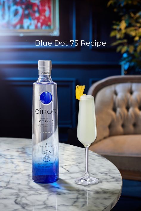 Find Ciroc Vodka at your local Exchange Store! Ciroc Vodka, Recipe Ingredients, Blue Dot, Sparkling Wine, Fresh Lemon Juice, Simple Syrup, Drink Recipes, Lemon Juice, Meal Ideas