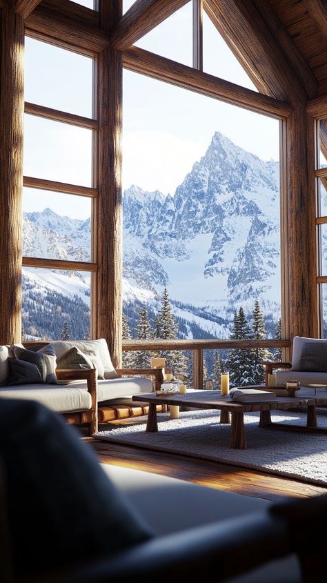 A cozy cabin in the mountains with expansive views of the peaks Mountain View Aesthetic, Aspen Aesthetic, Winter Cabin Aesthetic, Retreat Aesthetic, Ski Vibes, Weather Aesthetic, Cabin Vibes, View Aesthetic, Mountain Cabins