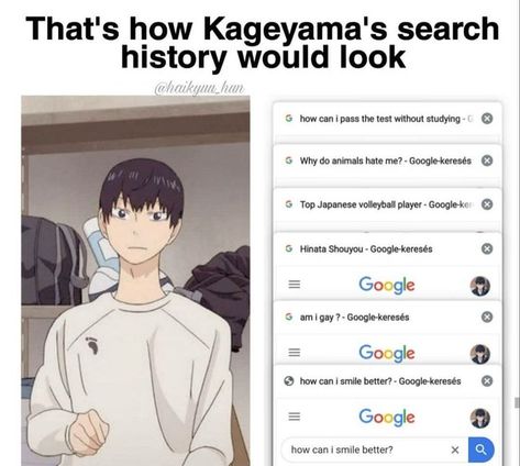 Haikyuu Memes Funny, Haikyu Fanart, Haikyuu Memes, Haikyuu Meme, Search History, Overlays Instagram, Volleyball Anime, Haikyuu Funny, Haikyuu 3