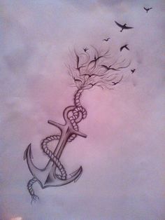 Marine Tattoos, 33 Tattoo, Anker Tattoo Design, Navy Tattoos, Anchor Tattoo Design, Anker Tattoo, Anchor Tattoos, Tree Tattoo Designs, Memorial Tattoos