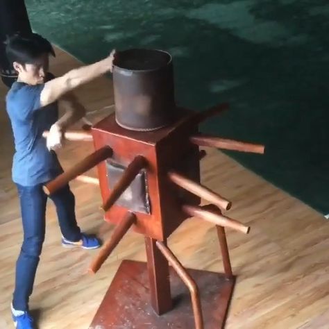 The spinning wooden dummy wing chun 👊👊 . . 👇👇👇👇👇👇👇 ✅ Follow u Wooden Dummy Wing Chun, Wing Chun Dummy, Wing Chun Wooden Dummy, Best Gym Equipment, Wooden Dummy, Gym Materials, Kung Fu Martial Arts, Wooden Man, Martial Arts Techniques