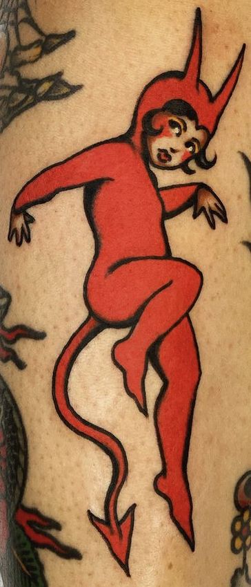 Leg Sleeve Tattoo Male Traditional, Pinup Sleeve Tattoo, Matching Traditional Tattoos Best Friends, Grimm Heart Tattoo, Nun Tattoo Traditional, Dinner In America Tattoo, Dancing Clown Tattoo, Traditional Stars Tattoo, Women Back Leg Tattoo